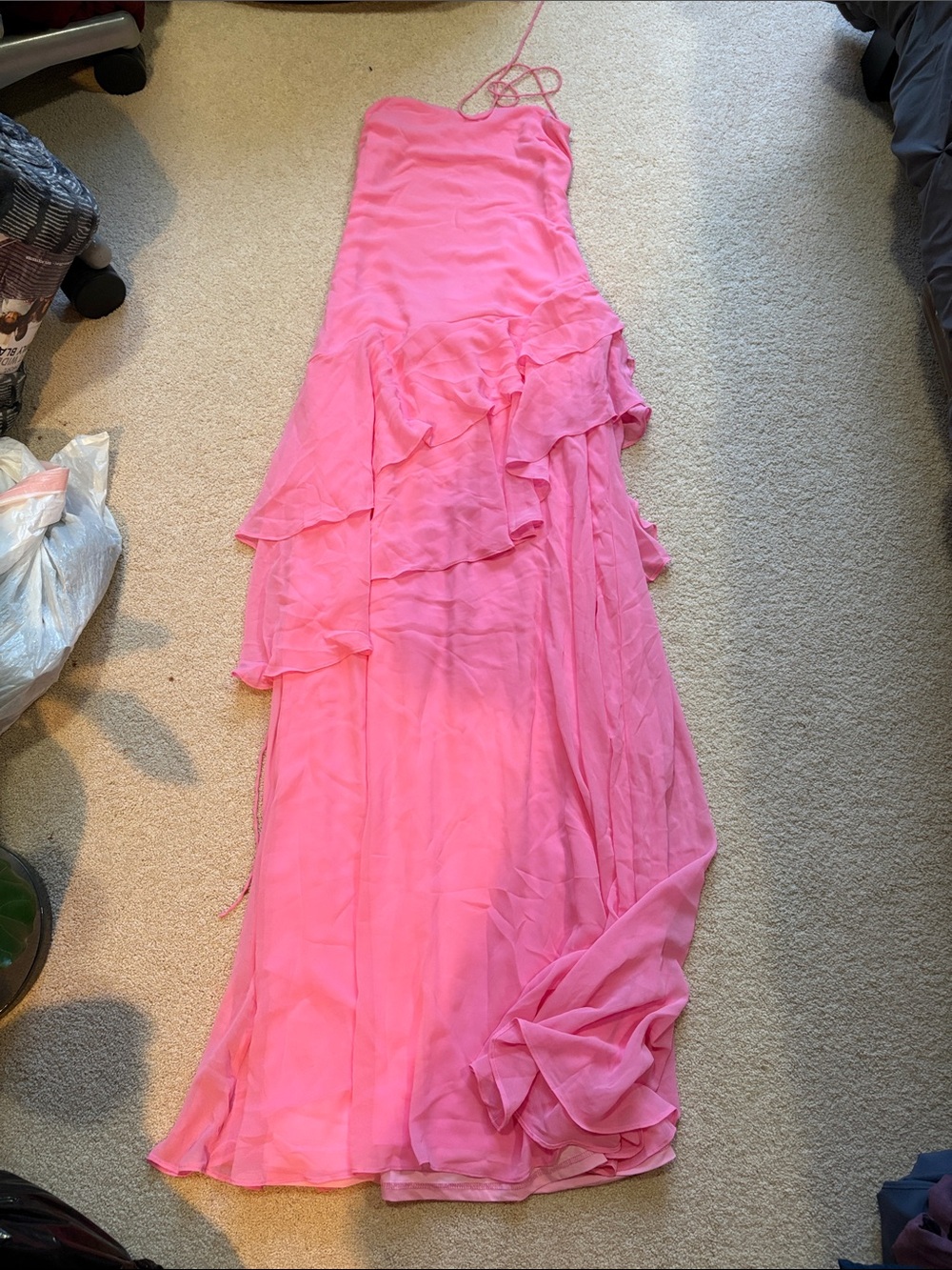 NWT Anais Tiered Ruffle Maxi Dress - Pink size US 6